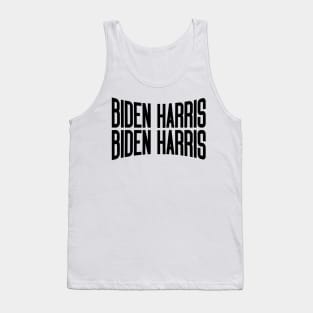 biden harris text black Tank Top